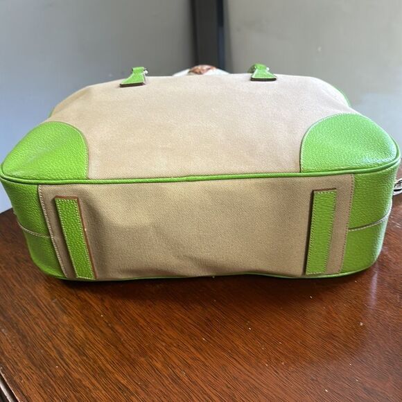 Vintage Prada Large Cinghiale-Trimmed Canapa Bauletto Bag - Picture 8 of 13